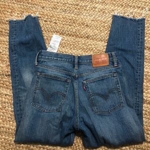 Levi’s Wedgie Button Fly Frayed Bottom Jeans